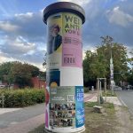 Litfaßsäule Fair City Guide Plakat